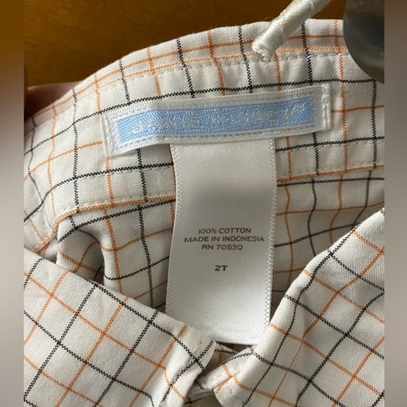 Janie and Jack Button Down Cotton Long Sleeve 2T - Picture 3 of 6